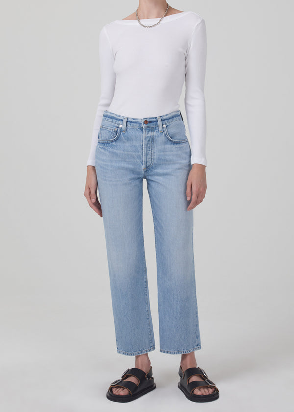 Emery Crop Relaxed Straight in Moonbeam front