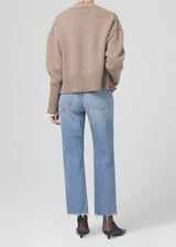 Emery Crop Relaxed Straight Jeans in Crescent  back