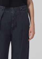Payton Utility Trouser in Washed Black detail