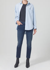 Kayla Shirt in Oxford Blue front