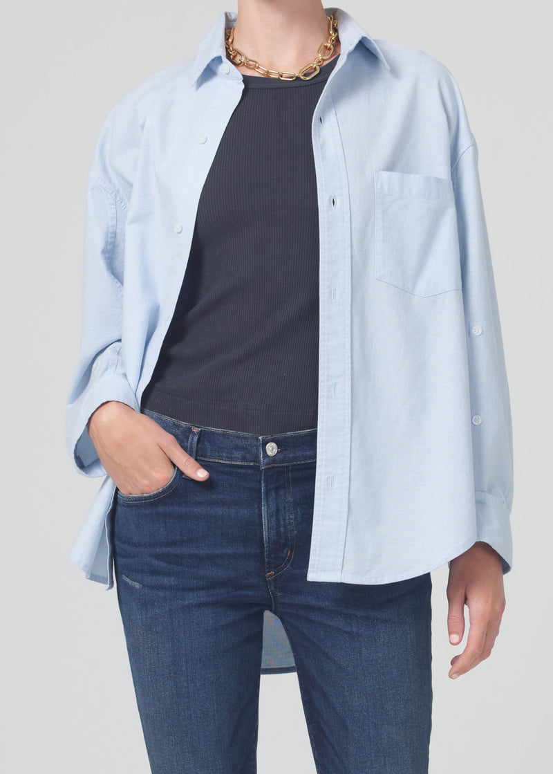 Kayla Shirt in Oxford Blue front