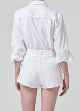 Shrunken Kayla Shirt in Oxford White back