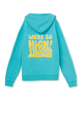 Green There Done That "We're so high" Unisex Adult Hoodie in Blue back