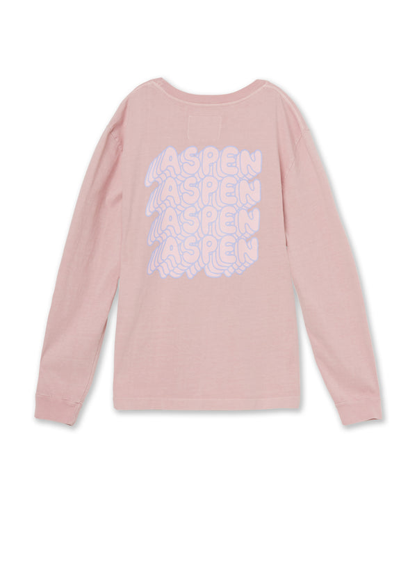 I Pink I Love You "ASPEN" Unisex Adult Long Sleeve Tee in Pink back