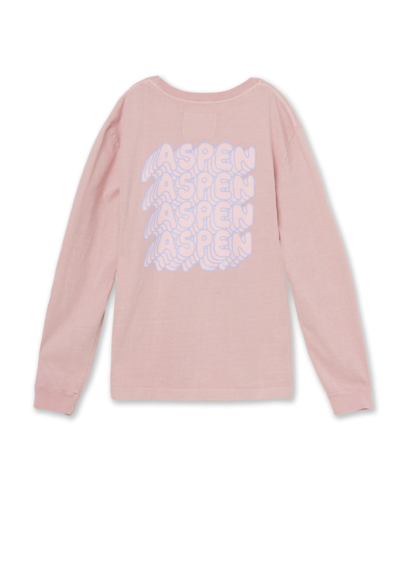 I Pink I Love You "ASPEN" Unisex Adult Long Sleeve Tee in Pink back