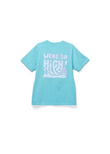The Haas Brothers So High Adult Unisex Short Sleeve Tee in Turquoise back