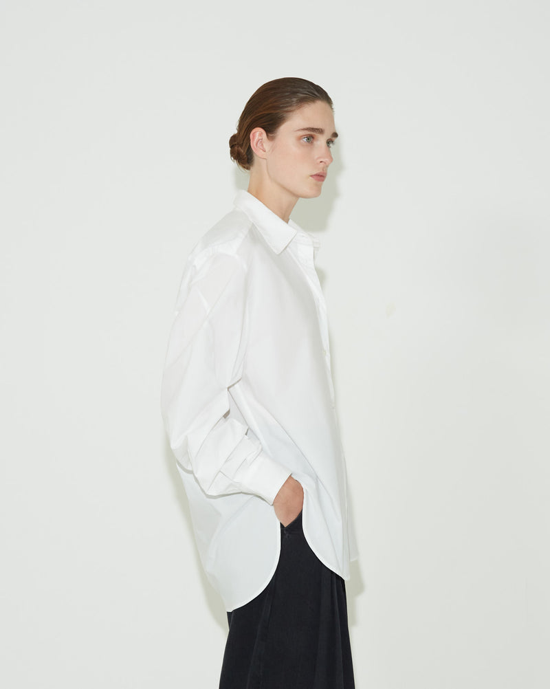GOLDSIGN - The Twist Sleeve Shirt in White side